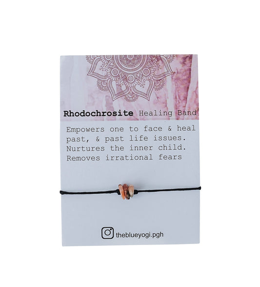 Unique Rhodochrosite Gemstone Healing Band | The Blue Yogi