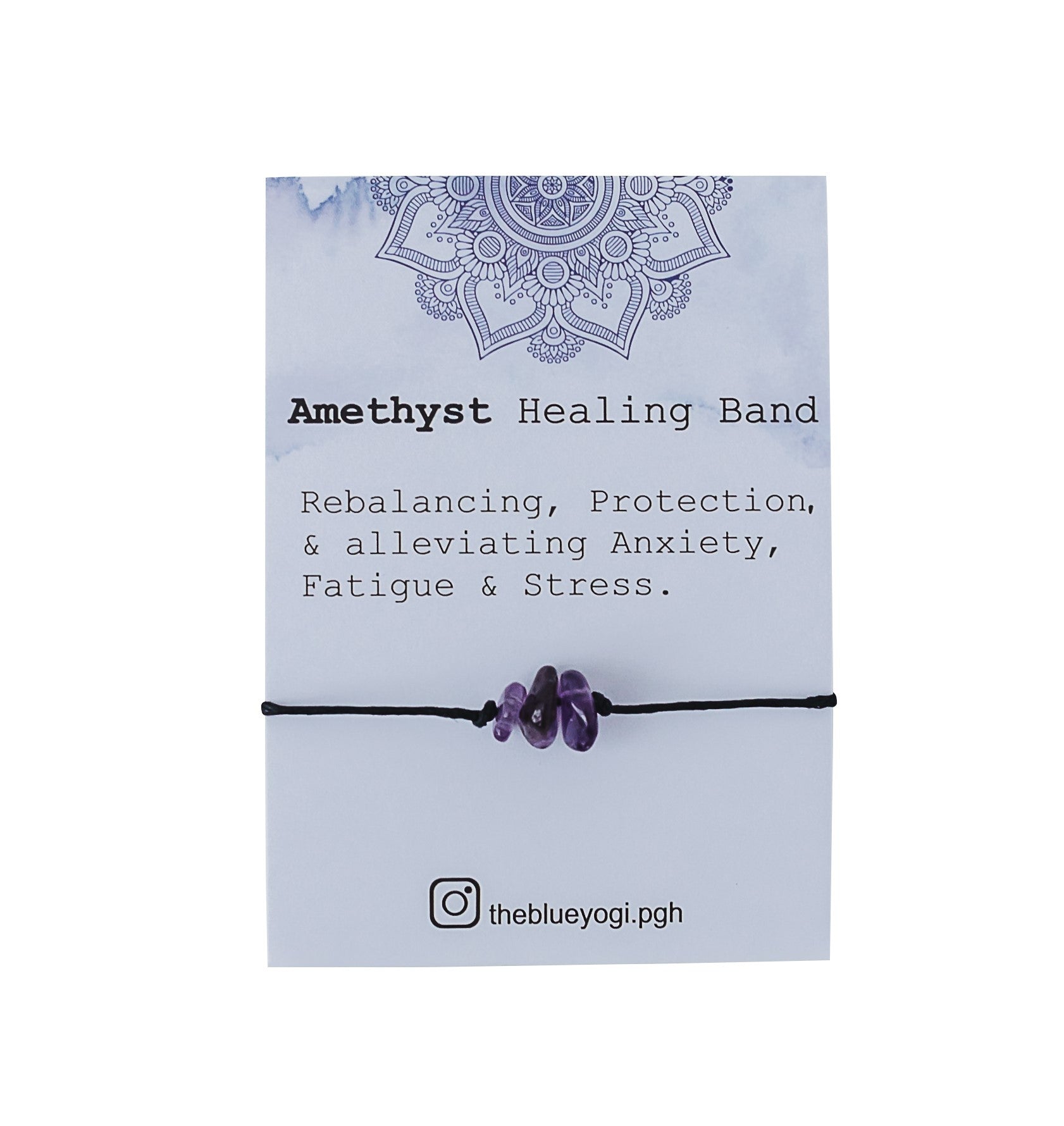 Unique Amethyst Wish Bracelet with Affirmation | The Blue Yogi