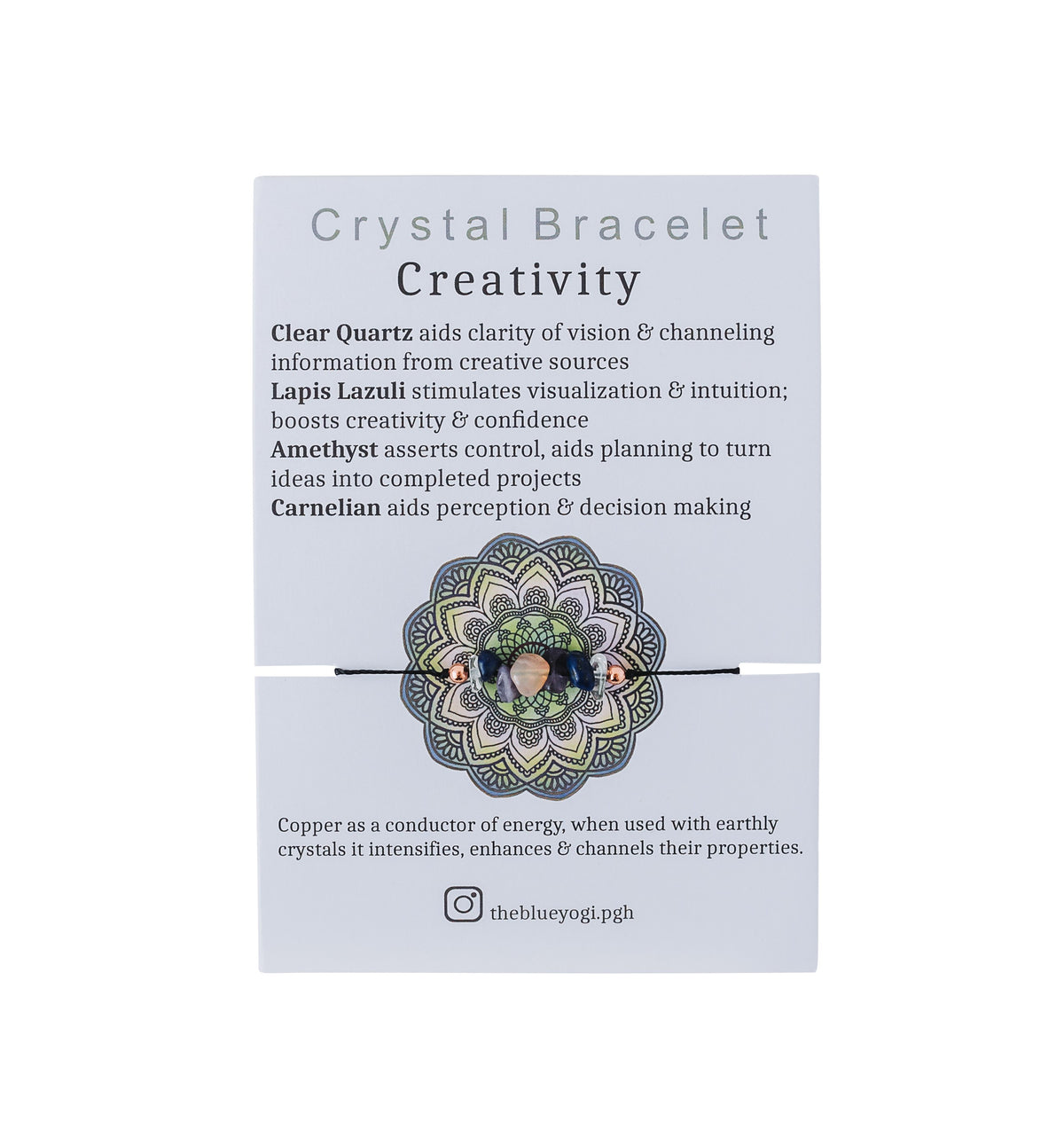 Top Creativity Bracelet with Affirmation | The Blue Yogi